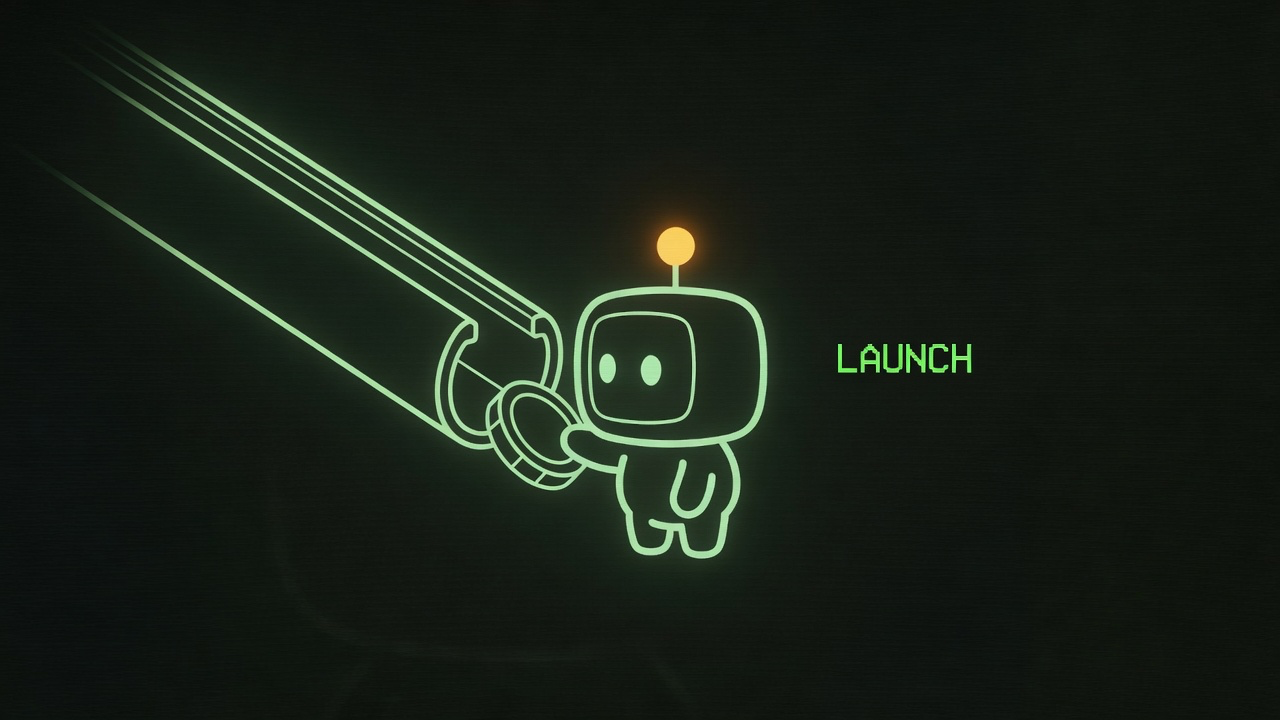 Phosphor Blip pressing a token disc into a deploy chute